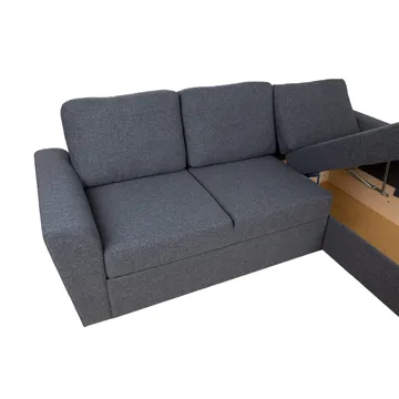 Hörnbäddsoffa Tjörnö - Mörkgrå - Möbler - Soffa - Bäddsoffa - Hörnbäddsoffa