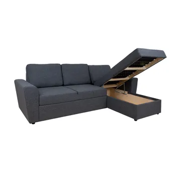 Hörnbäddsoffa Tjörnö - Mörkgrå - Möbler - Soffa - Bäddsoffa - Hörnbäddsoffa