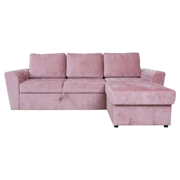 Hörnbäddsoffa Tjörnö - Rosa - Möbler - Soffa - Bäddsoffa - Bäddsoffa längsbäddad