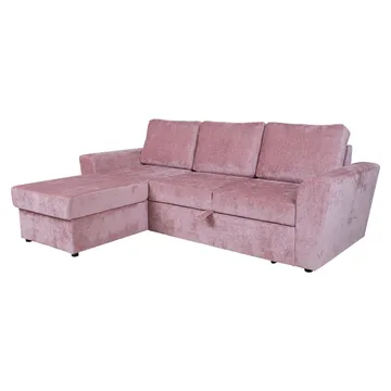 Hörnbäddsoffa Tjörnö - Rosa - Möbler - Soffa - Bäddsoffa - Bäddsoffa längsbäddad
