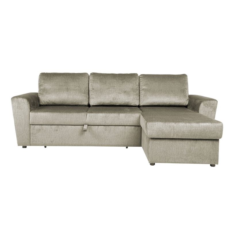 Hörnbäddsoffa Tjörnö sammet - beige sammet - Möbler - Soffa - Bäddsoffa - Bäddsoffa längsbäddad