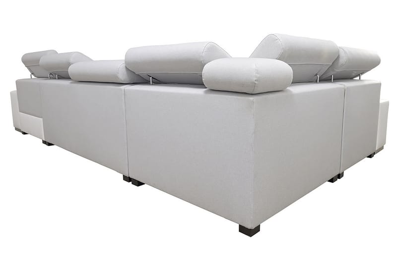 U-Bäddsoffa Zane Divan Vänster - Ljusgrå/Vit - Möbler - Soffa - Bäddsoffa - Bäddsoffa divan