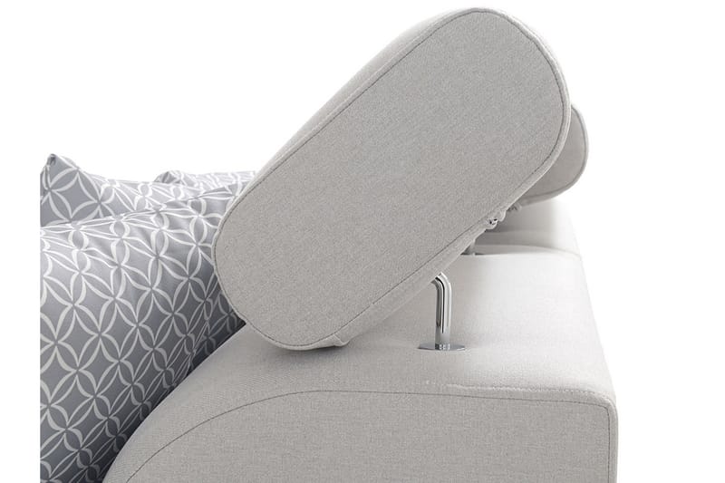 U-Bäddsoffa Zane Divan Vänster - Ljusgrå/Vit - Möbler - Soffa - Bäddsoffa - Bäddsoffa divan