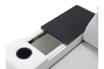 U-Bäddsoffa Zane Divan Vänster - Ljusgrå/Vit - Möbler - Soffa - Bäddsoffa - Bäddsoffa divan