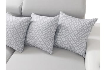 U-Bäddsoffa Zane Divan Vänster - Ljusgrå/Vit - Möbler - Soffa - Bäddsoffa - Bäddsoffa divan