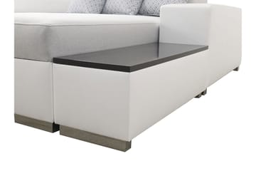 U-Bäddsoffa Zane Divan Vänster - Ljusgrå/Vit - Möbler - Soffa - Bäddsoffa - Bäddsoffa divan