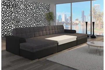 Ventolia Stor U-formad Hörnbäddsoffa - Grå - Möbler - Soffa - Bäddsoffa - Bäddsoffa divan