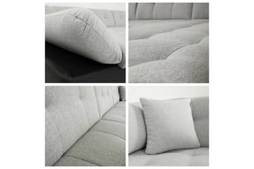 Zumar 4-sits Höger Hörnbäddsoffa 128x302 cm med Förvaring i Manchestertyg - Grön - Möbler - Soffa - Bäddsoffa - Bäddsoffa divan