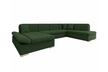 Zumar 4-sits Hörnbäddsoffa Dark green - Möbler - Soffa - Bäddsoffa - Hörnbäddsoffa