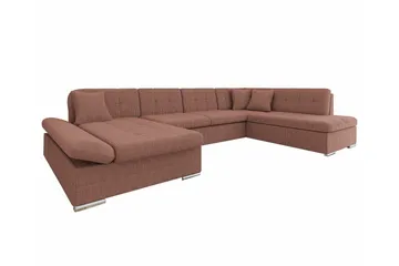 Zumar 4-sits Hörnbäddsoffa Light brown - Möbler - Soffa - Bäddsoffa - Hörnbäddsoffa