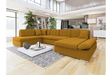Zumar 4-sits Hörnbäddsoffa NO_BRAND Dark yellow - Möbler - Soffa - Bäddsoffa - Bäddsoffa divan