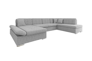 Zumar 4-sits Vänstervänd Hörnbäddsoffa med Divan och Förvaring i Tyg - Grå - Möbler - Soffa - Bäddsoffa - Bäddsoffa divan