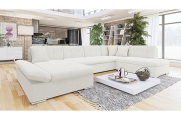 Zumar 5-sits Hörnbäddsoffa NO_BRAND White - Möbler - Soffa - Bäddsoffa - Bäddsoffa divan