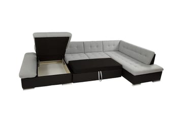 Zumar 5-sits Hörnbäddsoffa NO_BRAND White - Möbler - Soffa - Bäddsoffa - Bäddsoffa divan