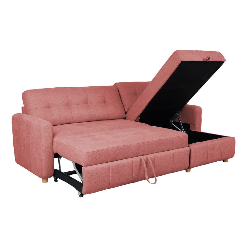 Hörnbäddsoffa Porsen - Rosa - Möbler - Soffa - Bäddsoffa - Hörnbäddsoffa