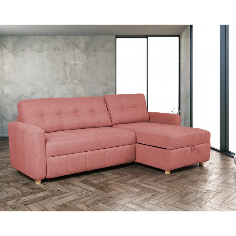 Hörnbäddsoffa Porsen - Rosa - Möbler - Soffa - Bäddsoffa - Hörnbäddsoffa