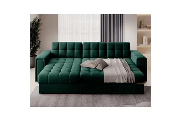 Hörnsoffa Eltap Blenvi 260x150x82 cm - Lukso 35, Grön - Möbler - Soffa - Bäddsoffa - Bäddsoffa divan