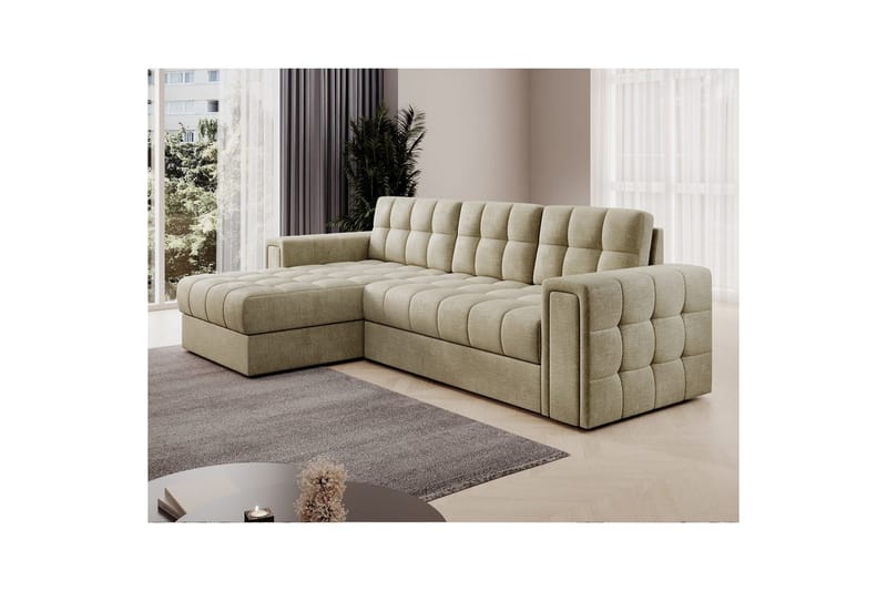 Hörnsoffa Eltap Blenvi 260x150x82 cm - Monolith 04, Beige - Möbler - Soffa - Bäddsoffa - Bäddsoffa divan
