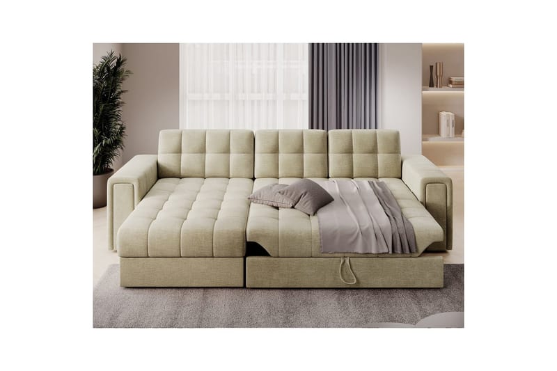 Hörnsoffa Eltap Blenvi 260x150x82 cm - Monolith 04, Beige - Möbler - Soffa - Bäddsoffa - Bäddsoffa divan