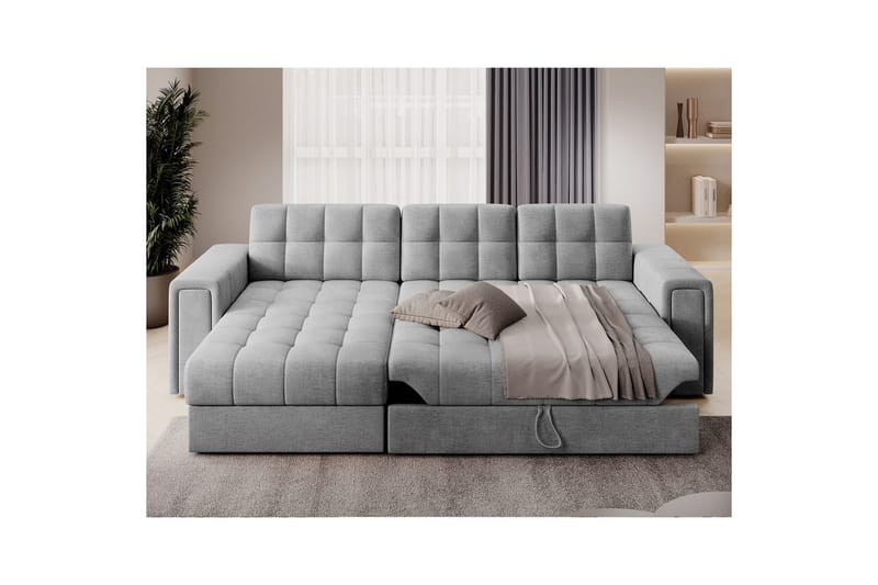 Hörnsoffa Eltap Blenvi 260x150x82 cm - Monolith 84, Grå - Möbler - Soffa - Bäddsoffa - Bäddsoffa divan