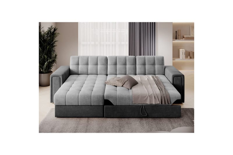 Hörnsoffa Eltap Blenvi 260x150x82 cm - Monolith 84,Monolith 97, Grå - Möbler - Soffa - B äddsoffa - Bäddsoffa divan