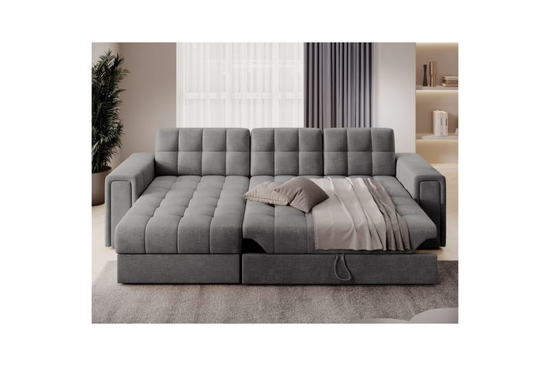 Hörnsoffa Eltap Blenvi 260x150x82 cm - Monolith 85, Grå - Möbler - Soffa - Bäddsoffa - Bäddsoffa divan