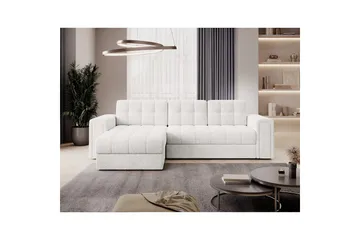 Hörnsoffa Eltap Blenvi 260x150x82 cm - Royal 01, Vit - Möbler - Soffa - Bäddsoffa - Bäddsoffa divan