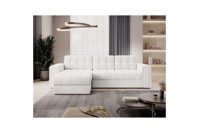 Hörnsoffa Eltap Blenvi 260x150x82 cm - Royal 01, Vit - Möbler - Soffa - Bäddsoffa - Bäddsoffa divan