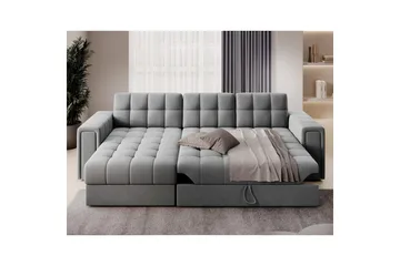 Hörnsoffa Eltap Blenvi 260x150x82 cm - Sola 04, Grå - Möbler - Soffa - Bäddsoffa - Bäddsoffa divan