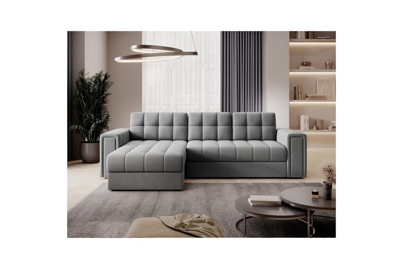 Hörnsoffa Eltap Blenvi 260x150x82 cm - Sola 04, Grå - Möbler - Soffa - Bäddsoffa - Bäddsoffa divan