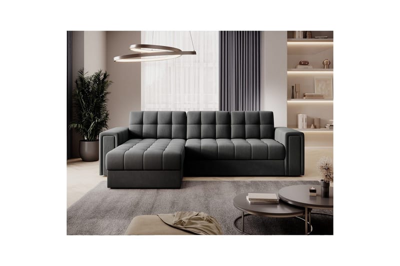 Hörnsoffa Eltap Blenvi 260x150x82 cm - Sola 06, Mörkgrå - Möbler - Soffa - Bäddsoffa - Bäddsoffa divan