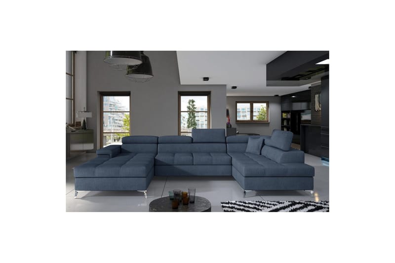 Hörnsoffa Eltap Eduardo 337x205x88 cm - Omega 86, Blå, Höger - Möbler - Soffa - Bäddsoffa - Bäddsoffa divan