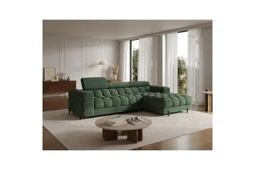 Hörnsoffa Eltap Felro 285x181x93 cm - Amore 35, Grön, Höger - Möbler - Soffa - Bäddsoffa - Bäddsoffa divan