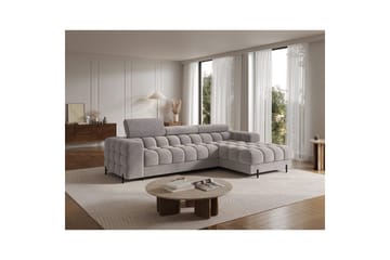 Hörnsoffa Eltap Felro 285x181x93 cm - Aura 04, Grå, Höger - Möbler - Soffa - Bäddsoffa - Bäddsoffa divan