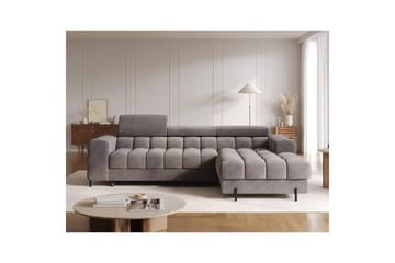Hörnsoffa Eltap Felro 285x181x93 cm - Aura 04, Grå, Höger - Möbler - Soffa - Bäddsoffa - Bäddsoffa divan