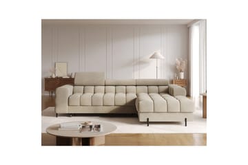 Hörnsoffa Eltap Felro 285x181x93 cm - Aura 18, Beige, Höger - Möbler - Soffa - Bäddsoffa - Bäddsoffa divan