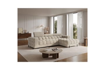 Hörnsoffa Eltap Felro 285x181x93 cm - Aura 18, Beige, Höger - Möbler - Soffa - Bäddsoffa - Bäddsoffa divan