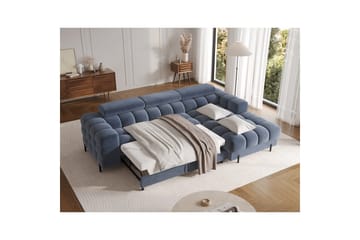 Hörnsoffa Eltap Felro 285x181x93 cm - Aura 40, Blå, Höger - Möbler - Soffa - Bäddsoffa - Bäddsoffa divan