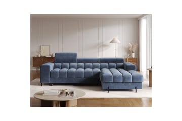 Hörnsoffa Eltap Felro 285x181x93 cm - Aura 40, Blå, Höger - Möbler - Soffa - Bäddsoffa - Bäddsoffa divan