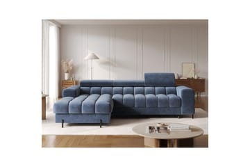 Hörnsoffa Eltap Felro 285x181x93 cm - Aura 40, Blå, Vänster - Möbler - Soffa - Bäddsoffa - Bäddsoffa divan