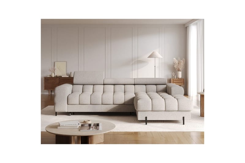 Hörnsoffa Eltap Felro 285x181x93 cm - Royal 20, Beige, Höger - Möbler - Soffa - Bäddsoffa - Bäddsoffa divan