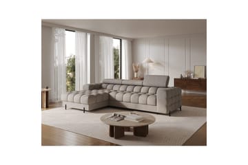 Hörnsoffa Eltap Felro 285x181x93 cm - Royal 20, Beige, Vänster - Möbler - Soffa - Bäddsoffa - Bäddsoffa divan