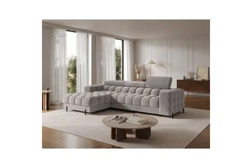 Hörnsoffa Eltap Felro 285x181x93 cm - Sola 04, Grå, Vänster - Möbler - Soffa - Bäddsoffa - Bäddsoffa divan