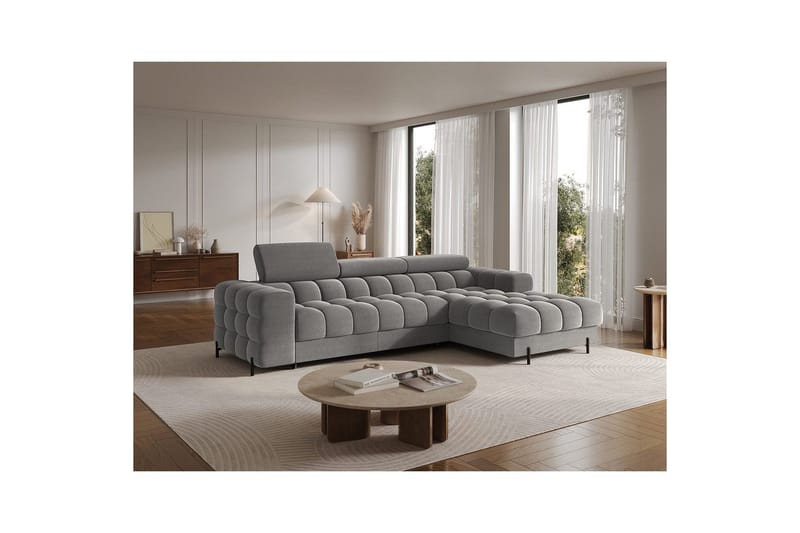 Hörnsoffa Eltap Felro 285x181x93 cm - Sola 06, Mörkgrå, Höger - Möbler - Soffa - Bäddsoffa - Bäddsoffa divan