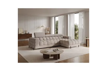 Hörnsoffa Eltap Felro 285x181x93 cm - Sola 18, Beige, Höger - Möbler - Soffa - Bäddsoffa - Bäddsoffa divan