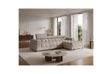Hörnsoffa Eltap Felro 285x181x93 cm - Sola 18, Beige, Höger - Möbler - Soffa - Bäddsoffa - Bäddsoffa divan