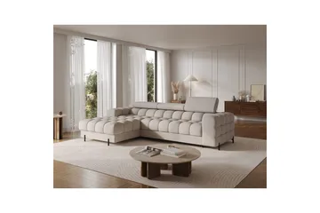 Hörnsoffa Eltap Felro 285x181x93 cm - Sola 18, Beige, Vänster - Möbler - Soffa - Bäddsoffa - Bäddsoffa divan