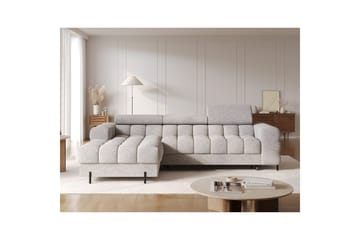 Hörnsoffa Eltap Felro 285x181x93 cm - Pellerito 20, Grå, Vänster - Möbler - Soffa - Bäddsoffa - Bäddsoffa divan