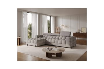 Hörnsoffa Eltap Felro 285x181x93 cm - Pellerito 20, Grå, Vänster - Möbler - Soffa - Bäddsoffa - Bäddsoffa divan