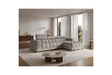 Hörnsoffa Eltap Felro 285x181x93 cm - Pellerito 20, Grå, Höger - Möbler - Soffa - Bäddsoffa - Bäddsoffa divan